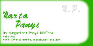marta panyi business card